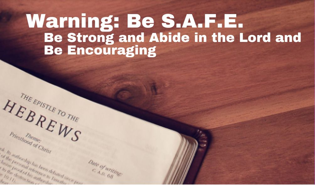 Warning: Be S.A.F.E. – Be Strong and Abide by the Lord & Be Encouraging |  Hebrews 6:4-8